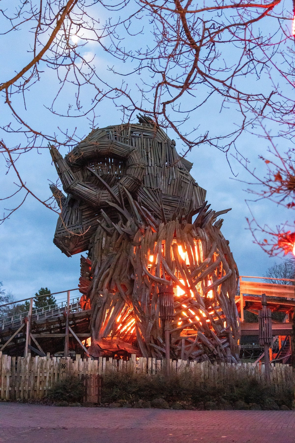 Historic festive light installation at Alton Towers Resort; example of a past winter event, not the current programme