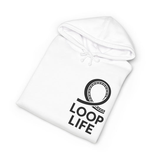 Loop Life Unisex Heavyweight Hooded Sweatshirt, Cozy Activewear, Graphic Hoodie, Loop Life Apparel, Gift for Action Lovers, Streetwear
