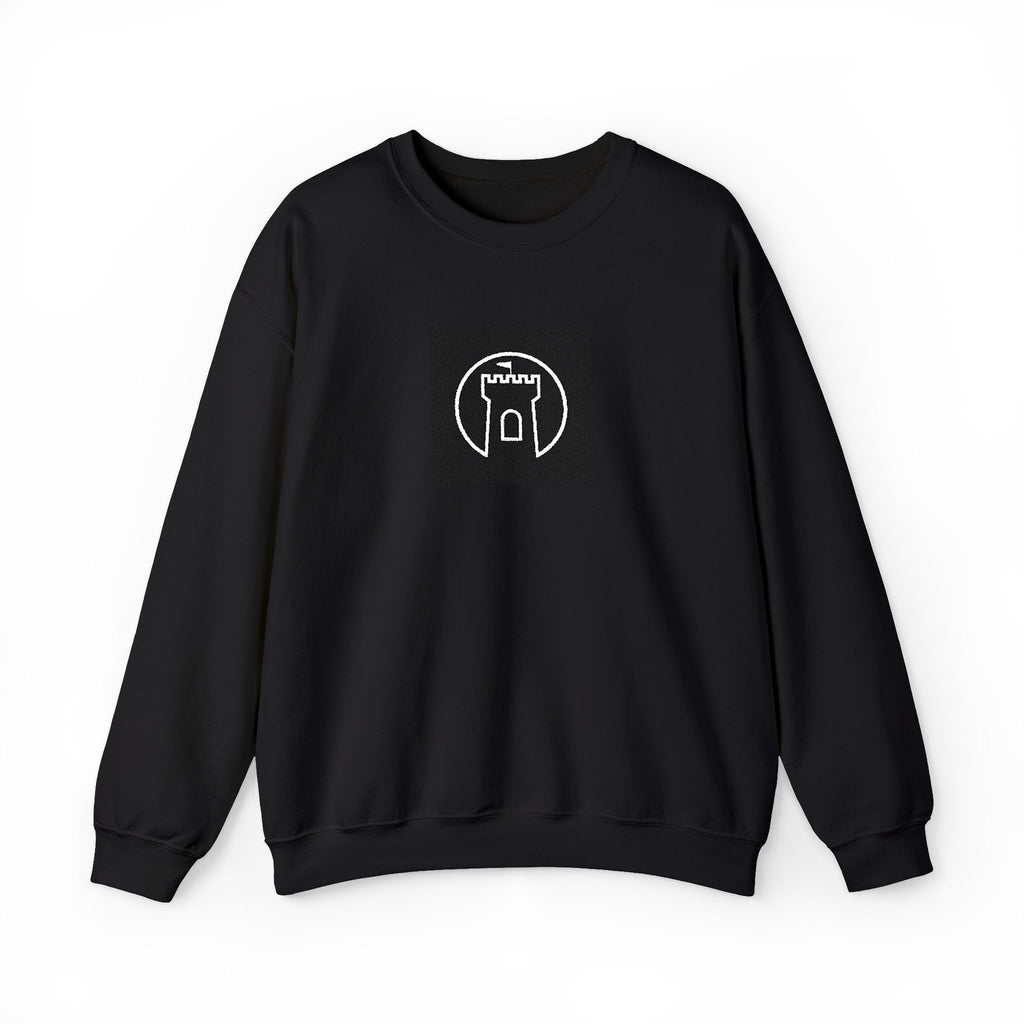 Embroidered branded crew neck jumper