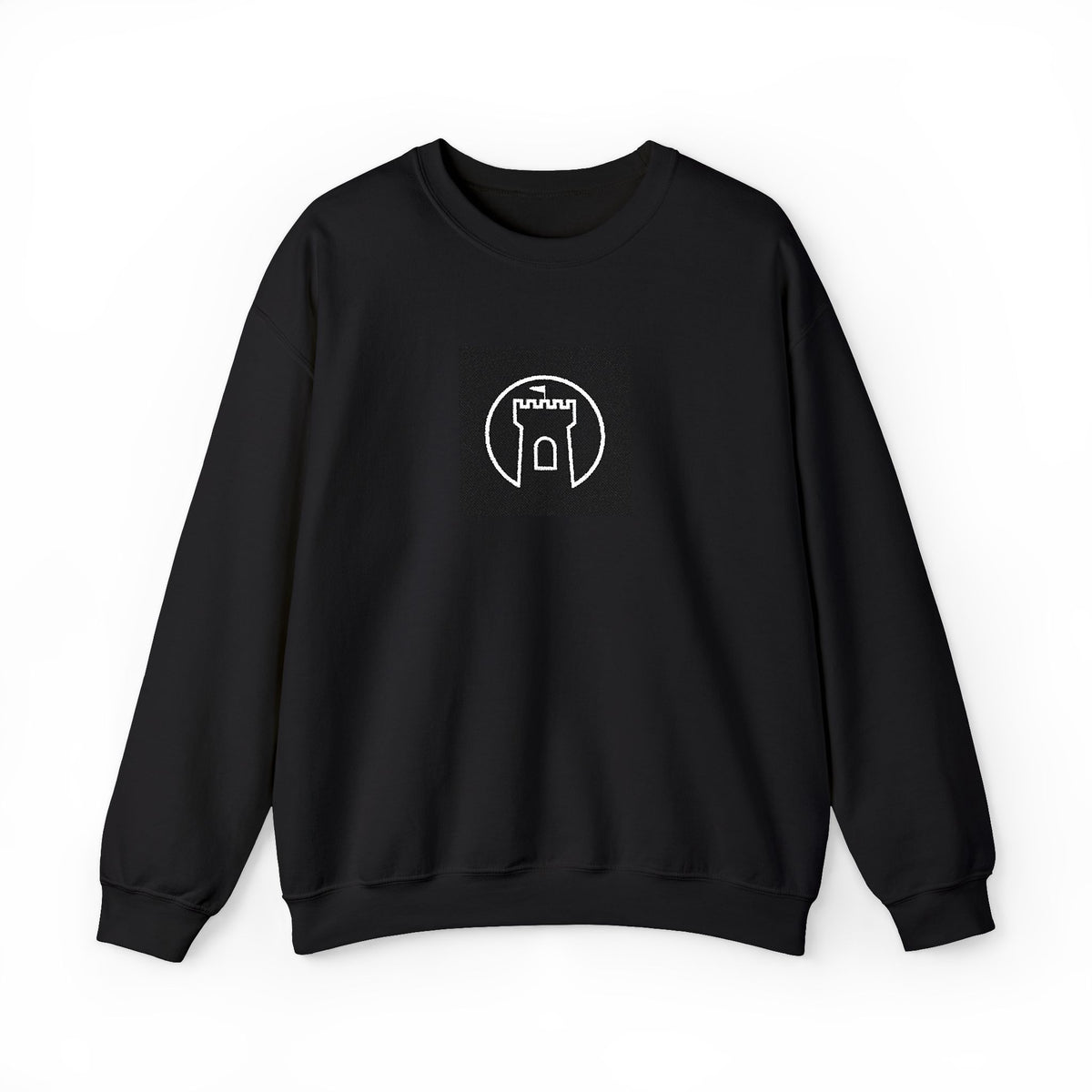 Embroidered branded crew neck jumper