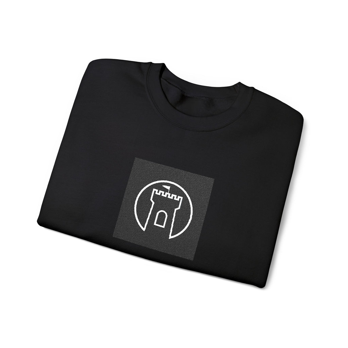 Embroidered branded crew neck jumper